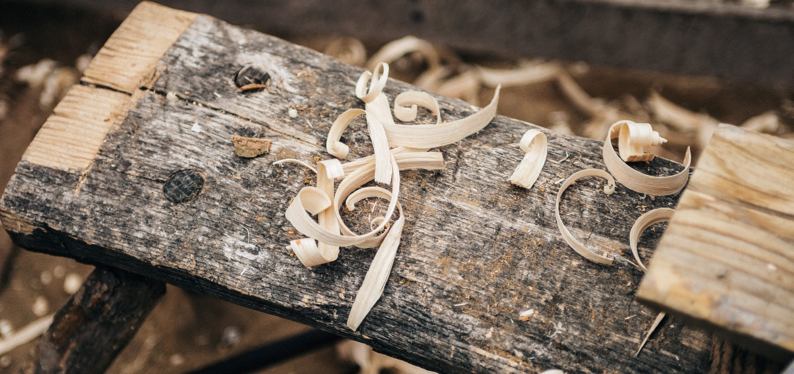 Aesthetic picture of wood chips